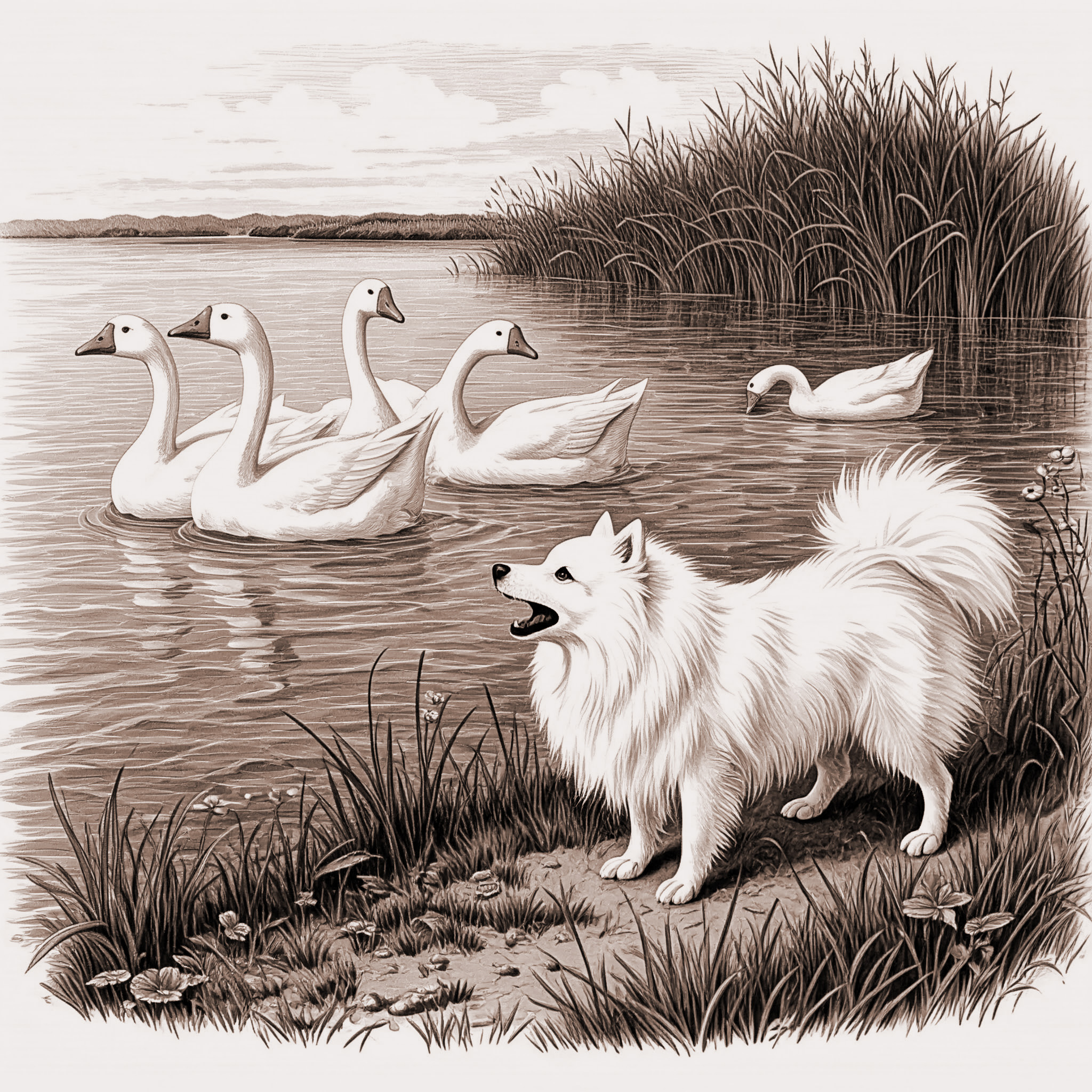 was gehn dem spitz die gänse an