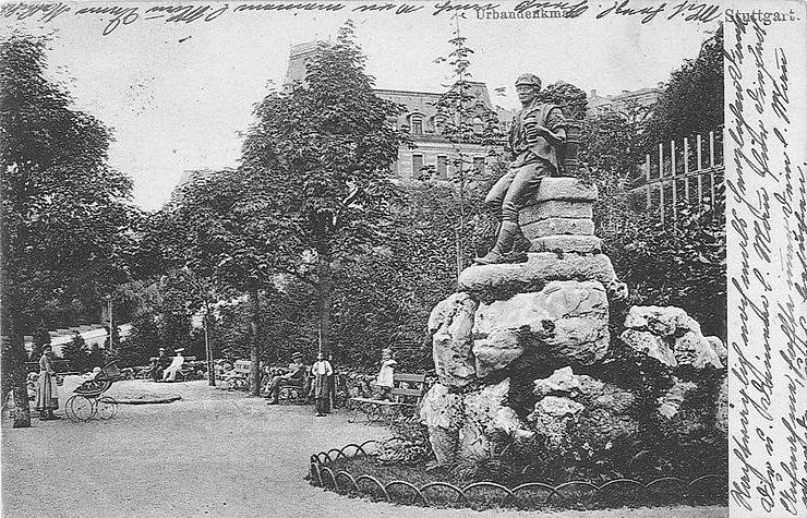 Postkarte mit Urban-Denkmal